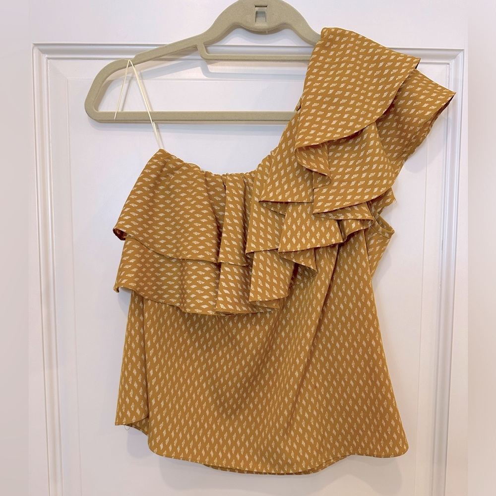 Misa LA ruffled one shoulder top - Picture 2 of 9
